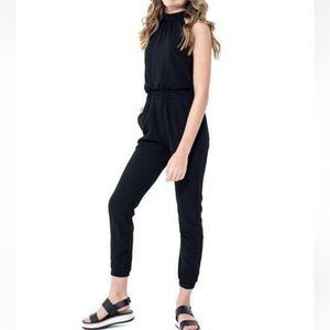 Miss Behave Black Jaime High Neck Keyhole Jumpsuit Size 14